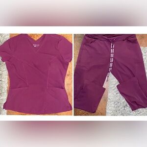 Med couture scrub set wine/ maroon 
Excellent used condition